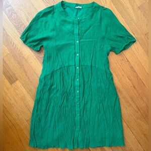 Jodifel green button down dress - size medium